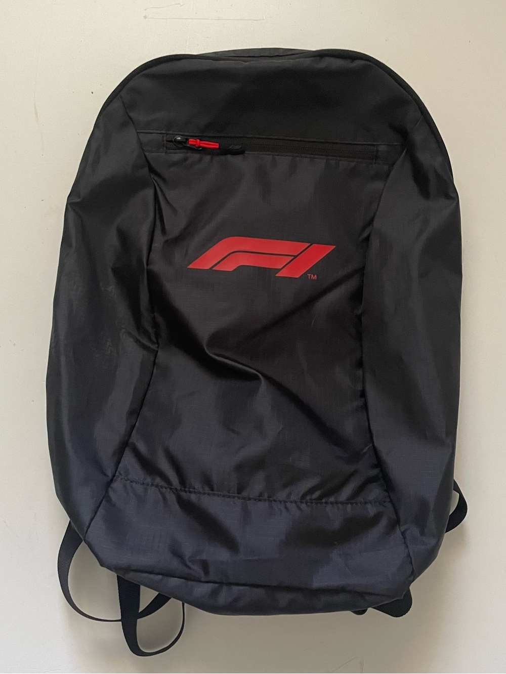 Formula 1 F1 Official Packable Backpack Black Red Travel School Laptop Bag NWOT